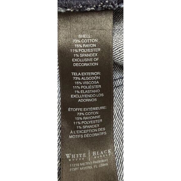 White House Black Market Crop Distressed Blue Jeans Women's Size 4 (Fit 28x28) - Picture 12 of 13